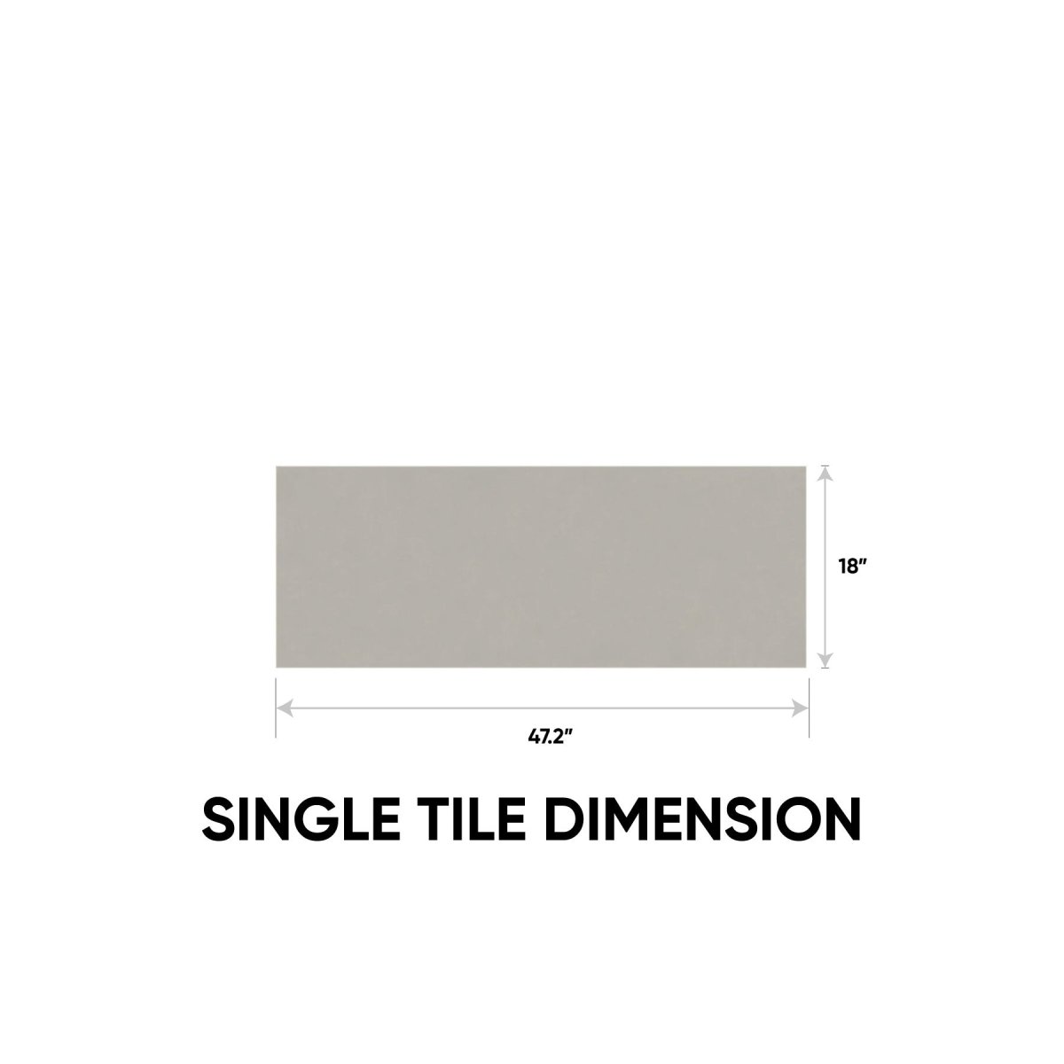 18 x 47.2 in. Marmiline Ash Polished Engineered Stone Bench