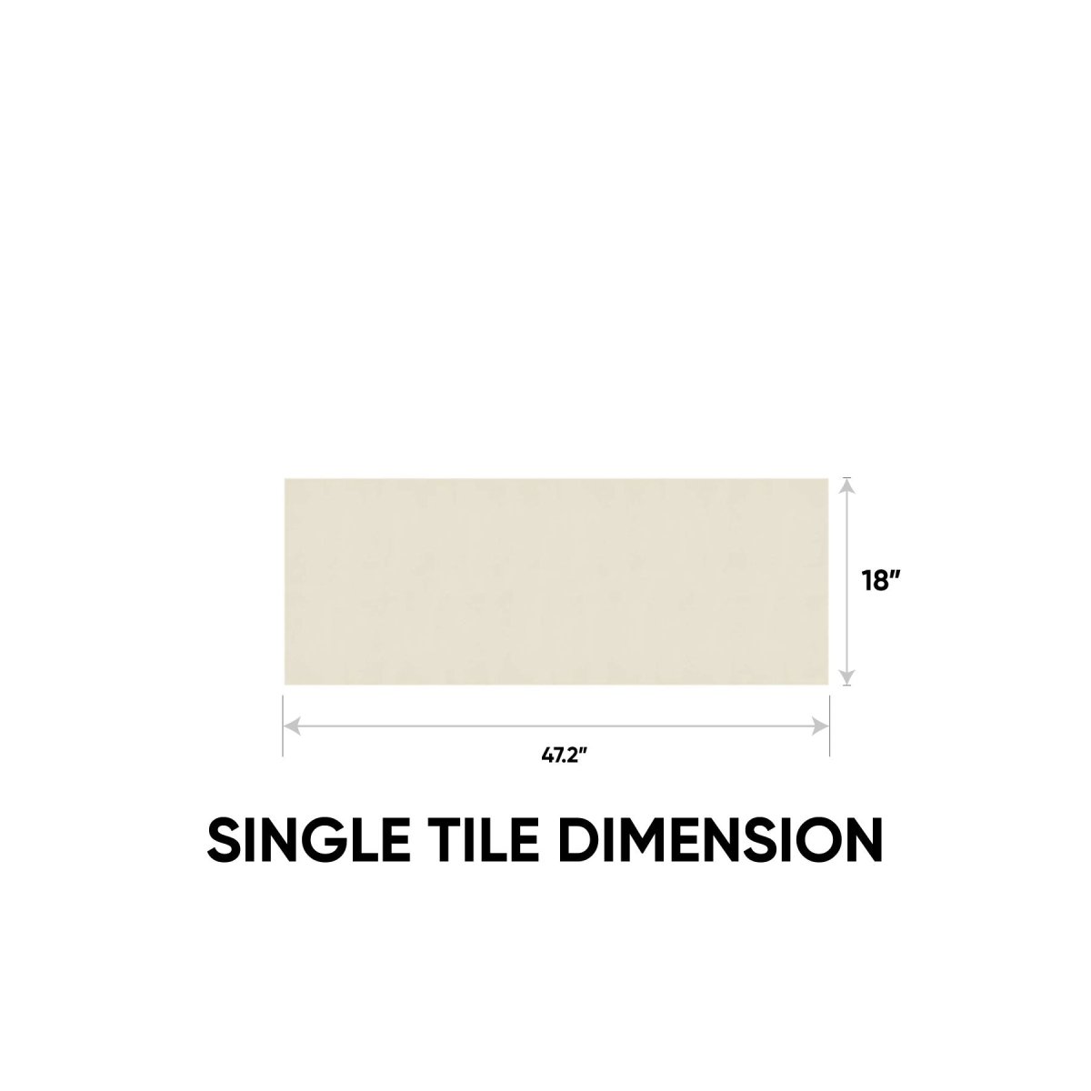 18 x 47.2 in. Marmiline Ivory Polished Engineered Stone Bench