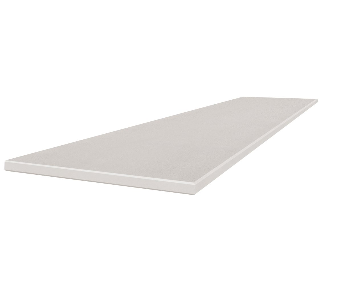 18 x 47.2 in. Marmiline Pearl Polished Engineered Stone Bench