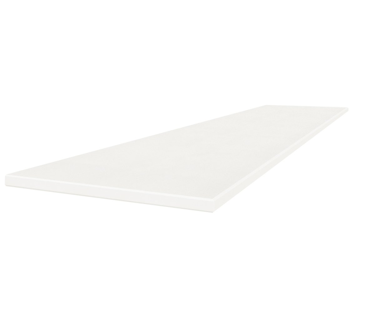18 x 47.2 in. Marmiline Snow Polished Engineered Stone Bench