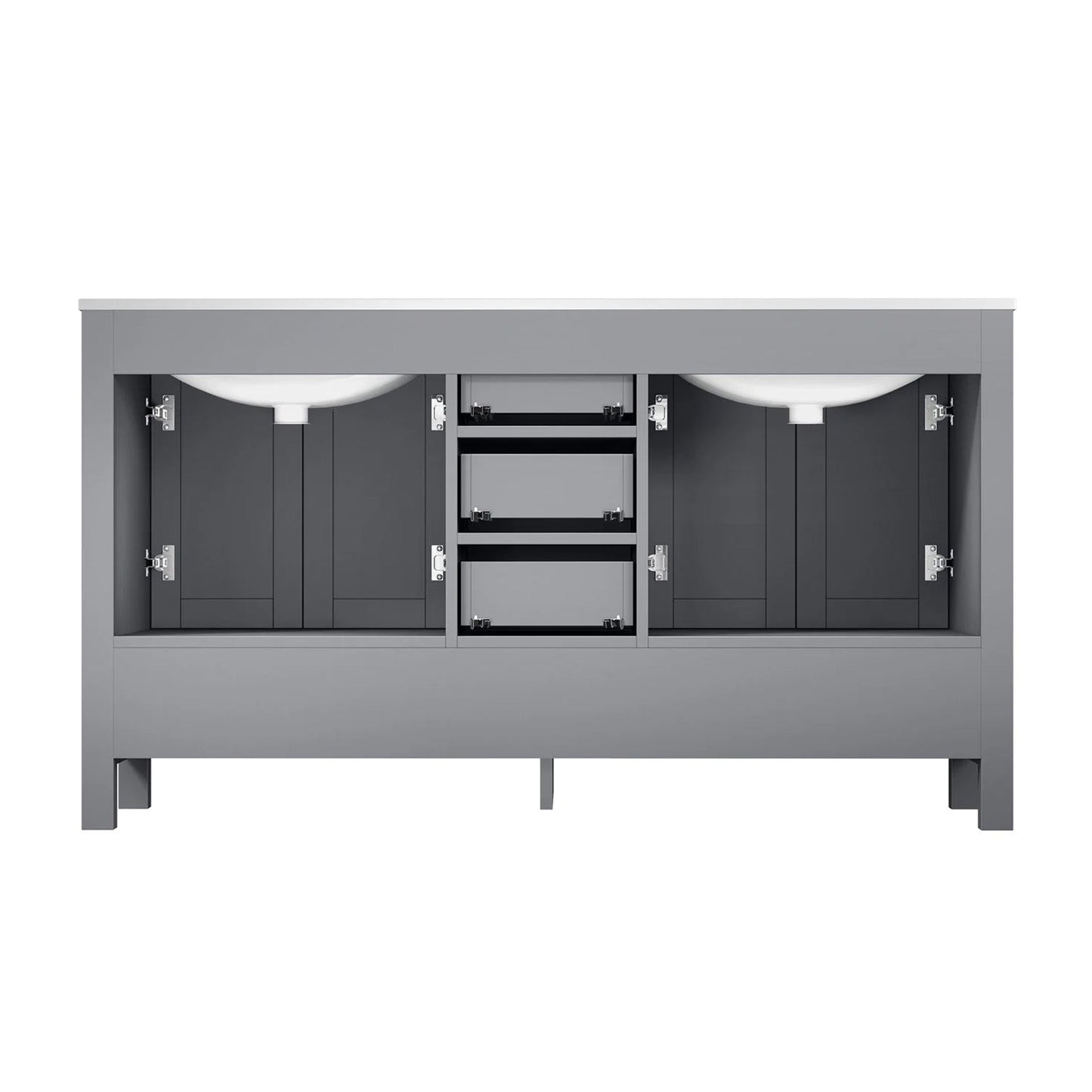 Jacques 84 in. Bathroom Freestanding Bathroom Vanity With Undermount Ceramic Sink, White Carrara Marble
