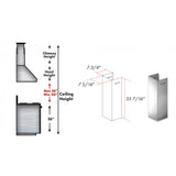 ZLINE 1-36 in. Chimney Extension for 9 ft. to 10 ft. Ceilings (1PCEXT-ALP10WL)
