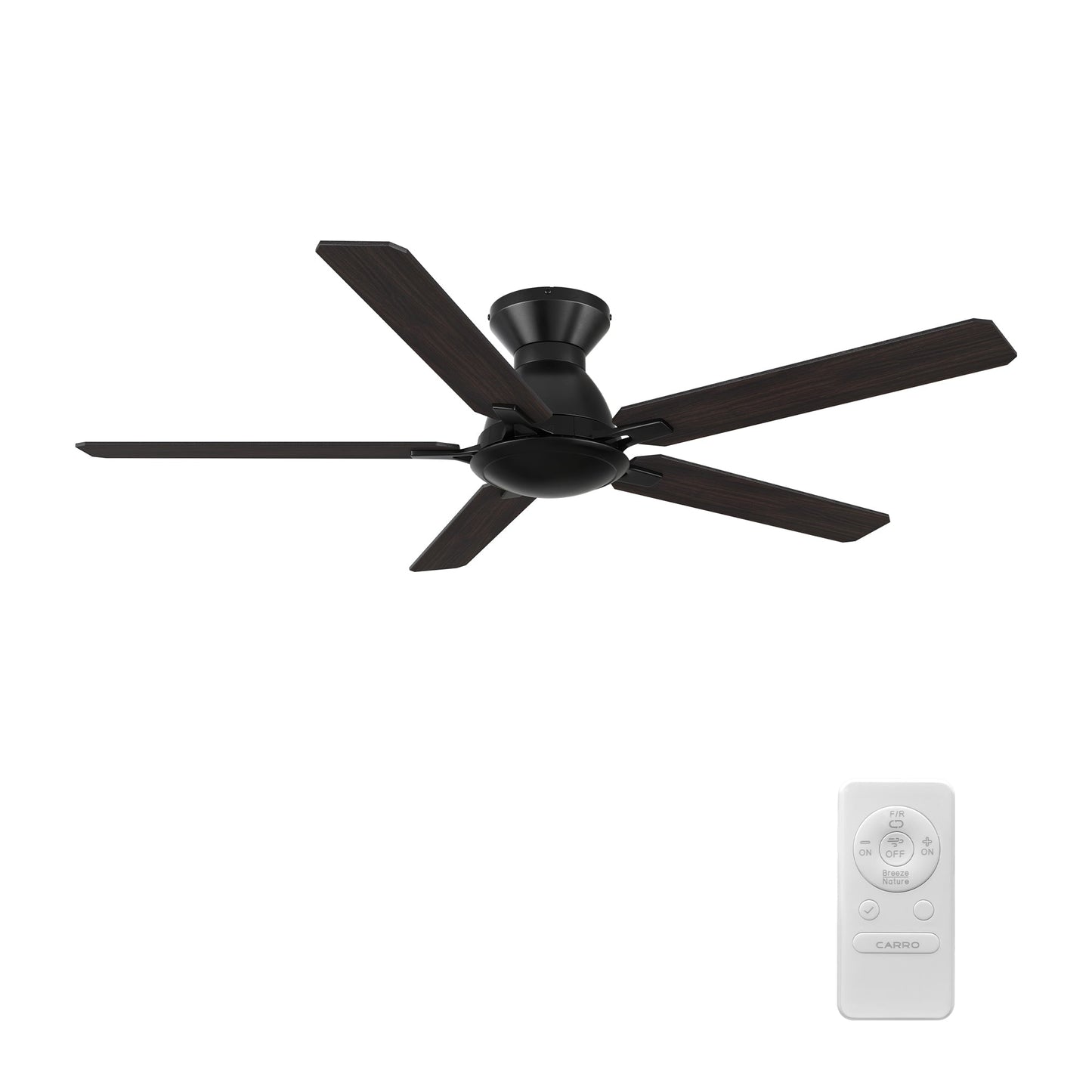 DUNKIRK 52 In 5 Blade Smart Ceiling Fan Without  LED  Lights With Remote Control