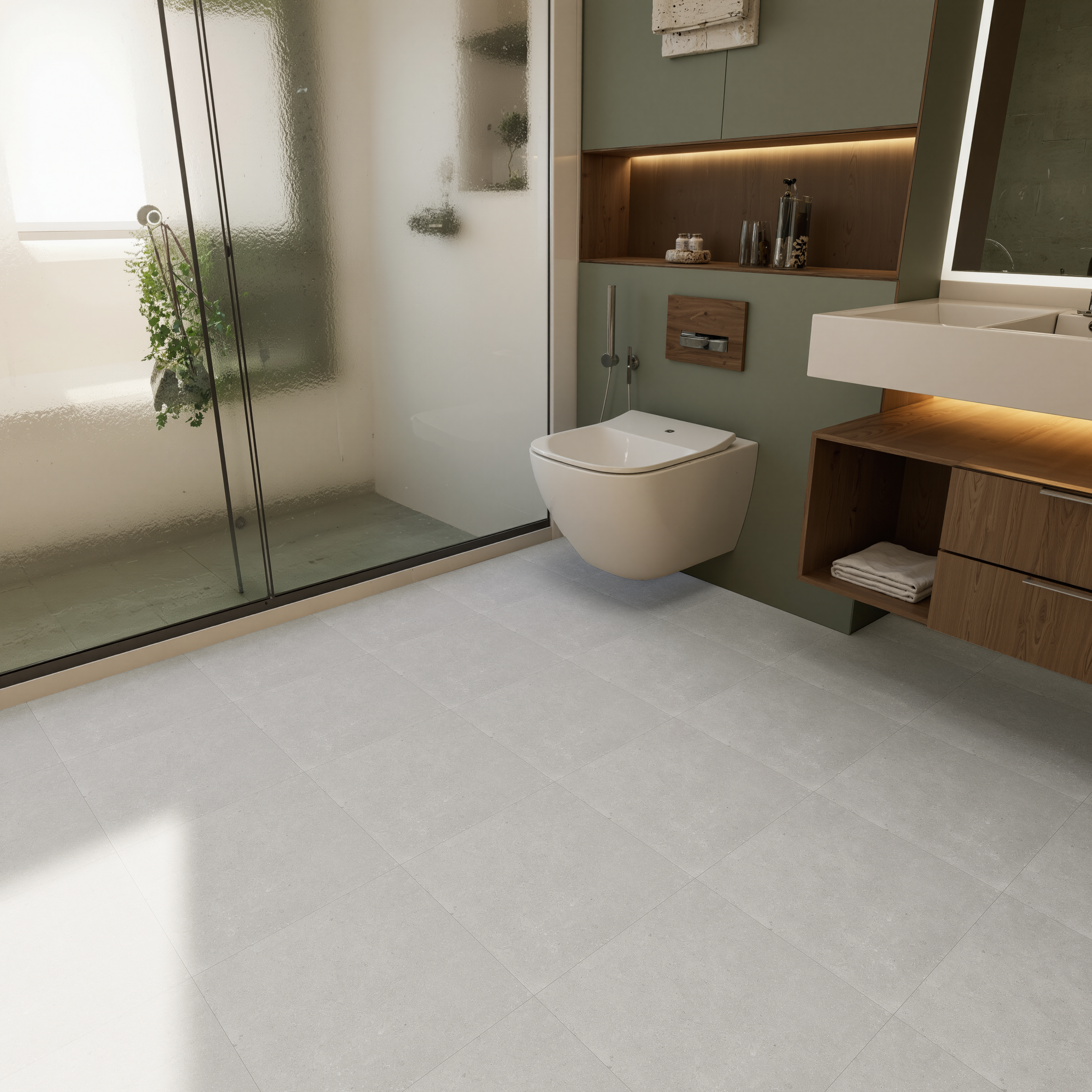 20 x 20 in Coliseo Graphite Matte Pressed Glazed Porcelain Tile