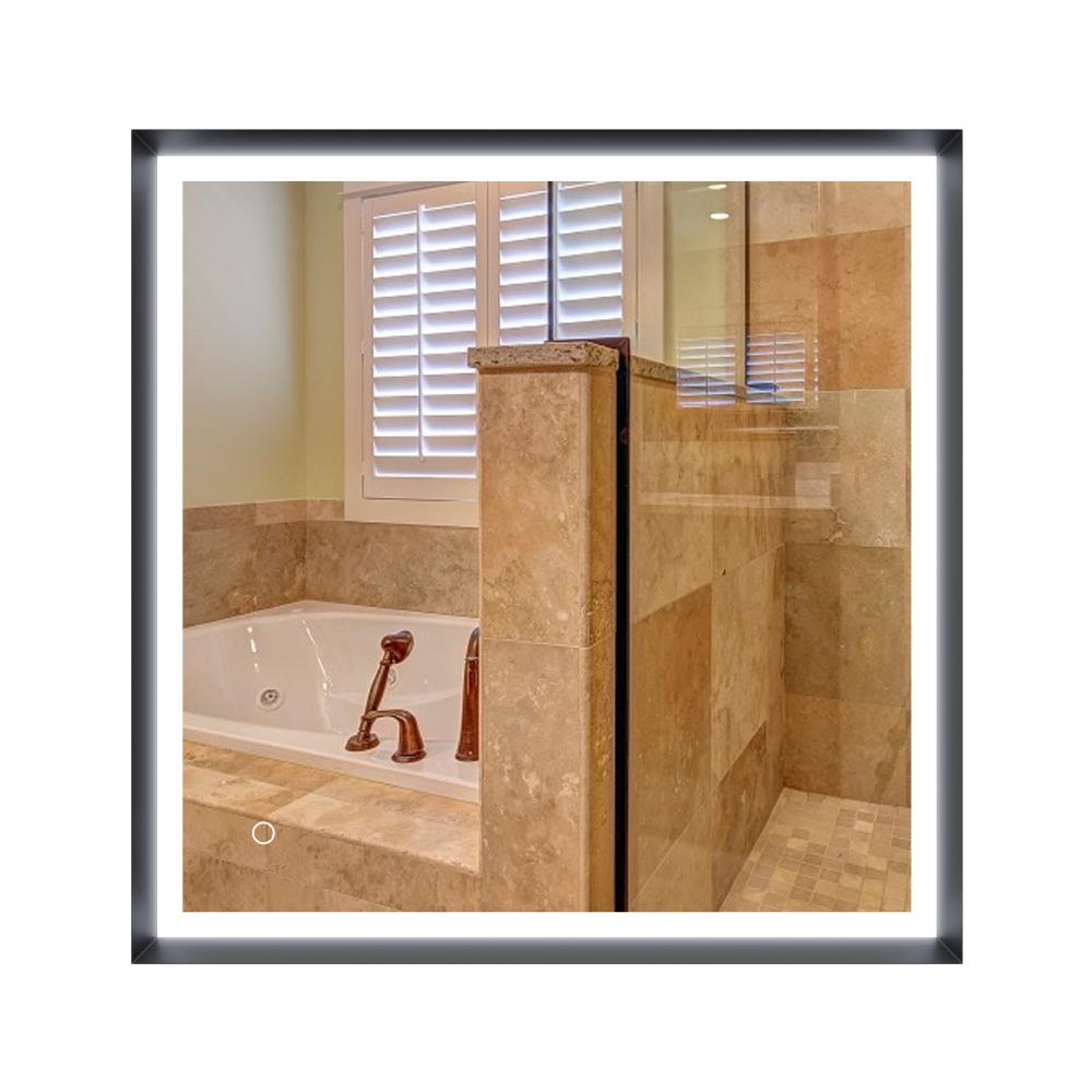 Frontlit/Backlit LED Lighted Bathroom Vanity Mirror with Frame, Anti-Fog, Touch Button, CRI 90+, Adjustable CCT & Memory, Magnum Style