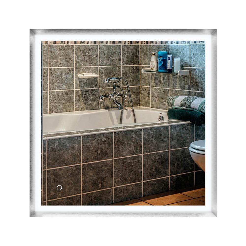 Frontlit/Backlit LED Lighted Bathroom Vanity Mirror with Frame, Anti-Fog, Touch Button, CRI 90+, Adjustable CCT & Memory, Magnum Style