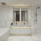 12 x 24 in Lumino Statuario Matte Pressed Glazed Porcelain Tile