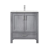 Jacques 84 in. Bathroom Freestanding Bathroom Vanity With Undermount Ceramic Sink, White Carrara Marble