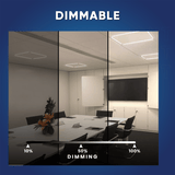 2 ft. x 2 ft. LED T-Bar Panel Light, 20W/30W/40W Wattage adjustable, 3000K/4000K/5000K CCT Changeable, 4800LM, >80 CRI, Dimmable, ETL, DLC Listed, For Offices, Schools, Hospitality, Retail