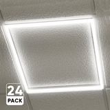 2 ft. x 2 ft. LED T-Bar Panel Light, 20W/30W/40W Wattage adjustable, 3000K/4000K/5000K CCT Changeable, 4800LM, >80 CRI, Dimmable, ETL, DLC Listed, For Offices, Schools, Hospitality, Retail