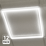 2 ft. x 2 ft. LED T-Bar Panel Light, 20W/30W/40W Wattage adjustable, 3000K/4000K/5000K CCT Changeable, 4800LM, >80 CRI, Dimmable, ETL, DLC Listed, For Offices, Schools, Hospitality, Retail