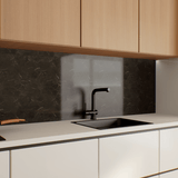 2 In Hexagon La Marca Nero Venato Polished Glazed Porcelain Mosaic