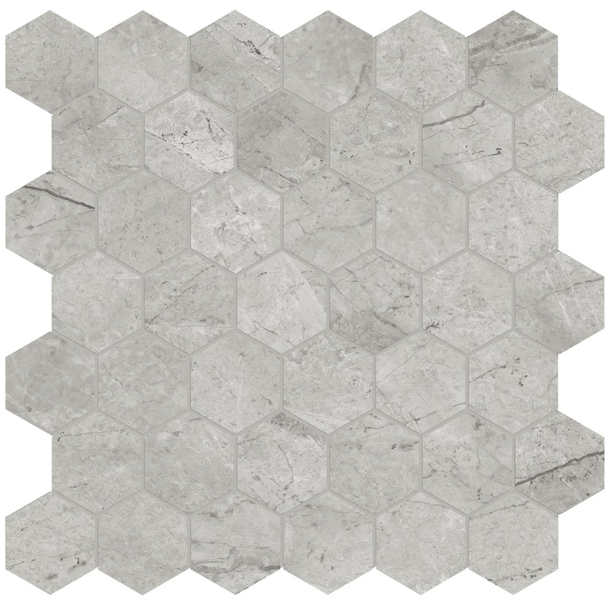 2 In Hexagon La Marca Paradiso Honed Glazed Porcelain Mosaic