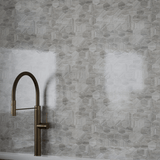 2 In Hexagon La Marca Polished Glazed Porcelain Mosaic