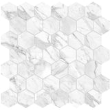 2 In Hexagon La Marca Statuarietto Honed Glazed Porcelain Mosaic
