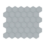 2 In Hexagon Soho Cloud Blue Matte Glazed Porcelain Mosaic