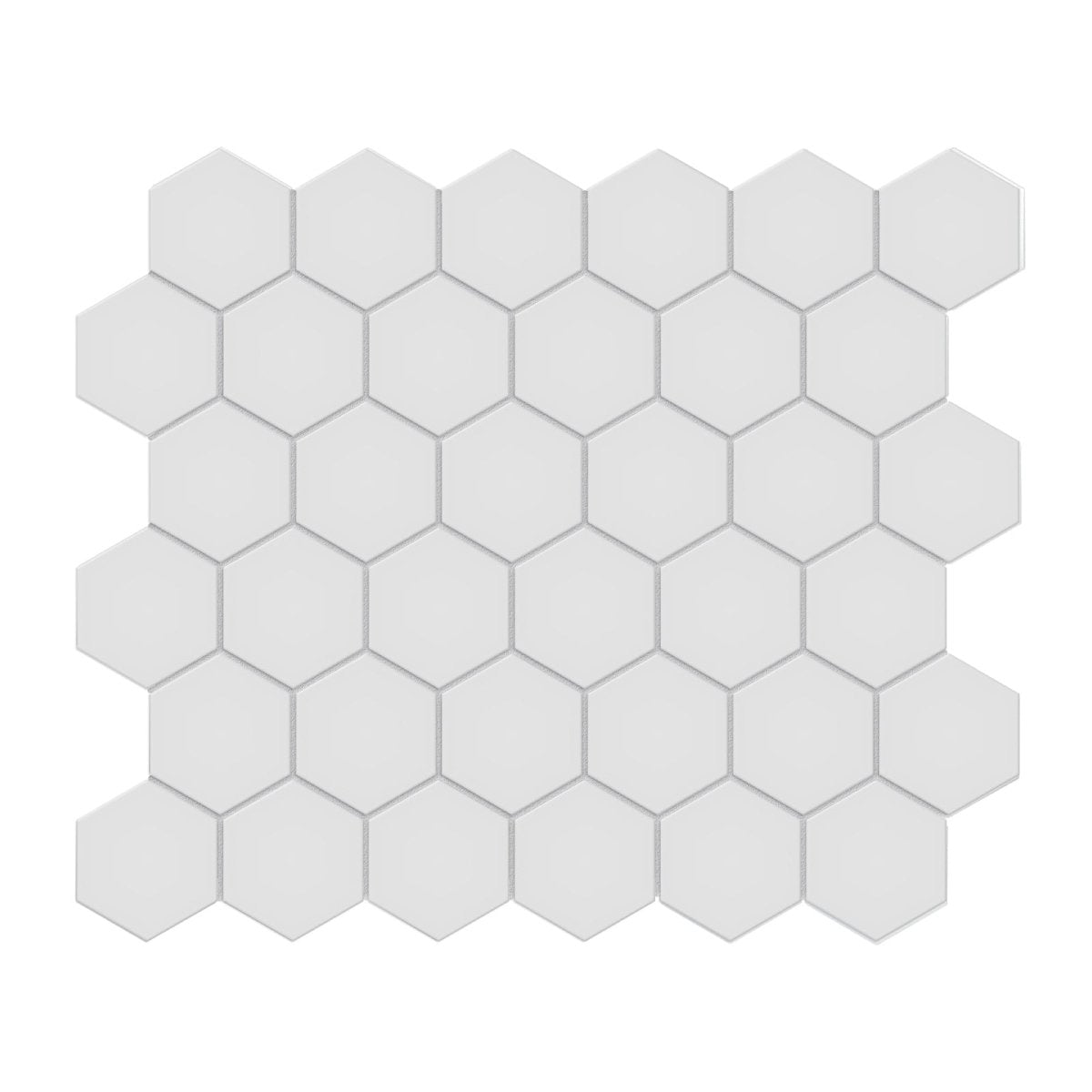 2 In Hexagon Soho Gallery Grey Matte Glazed Porcelain Mosaic