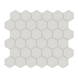 2 In Hexagon Soho Halo Grey Matte Glazed Porcelain Mosaic