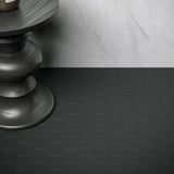 2 In Hexagon Soho Retro Black Matte Glazed Porcelain Mosaic