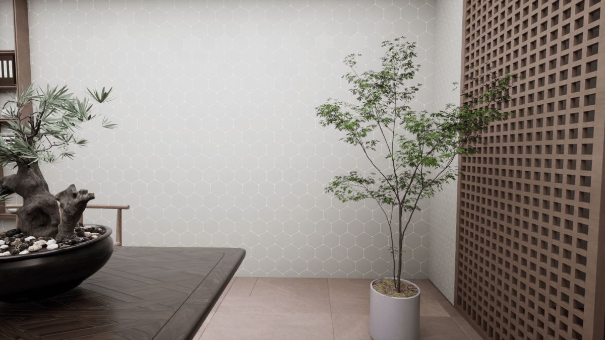 2 In Hexagon Soho Soft Sage Matte Glazed Porcelain Mosaic