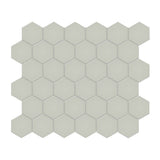 2 In Hexagon Soho Soft Sage Matte Glazed Porcelain Mosaic