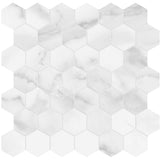 2 in Plata Statuario Brina Hexagon Matte Glazed Porcelain Mosaic