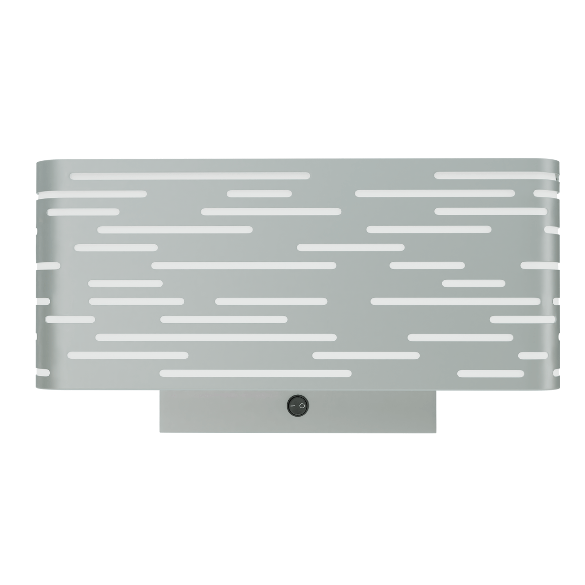 2-Light, 14"W Bedside Headboard Light, Rectangular Shape, Material: Metal + Acrylic, Twinkle Glossy Finish, 110V, ETL, w/ on/off Rocker Switch, Wall Mounted Light