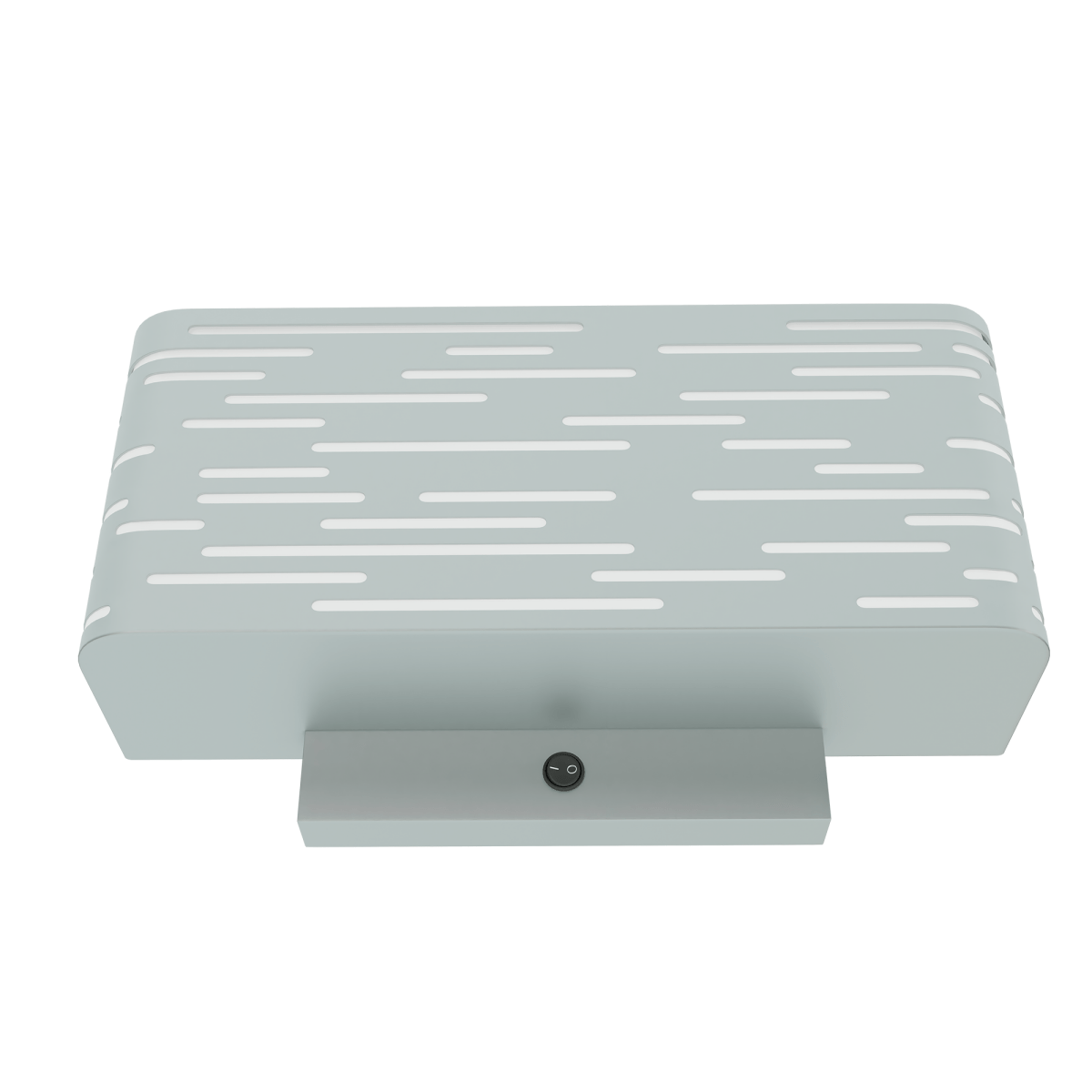 2-Light, 14"W Bedside Headboard Light, Rectangular Shape, Material: Metal + Acrylic, Twinkle Glossy Finish, 110V, ETL, w/ on/off Rocker Switch, Wall Mounted Light