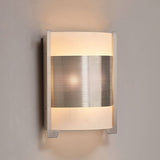 2-Light Brushed Nickel Wall Sconce, White Glass shade, Dimension: W10"xH11.75"xE4"