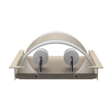 2-Light Brushed Nickel Wall Sconce, White Glass shade, Dimension: W10"xH11.75"xE4"