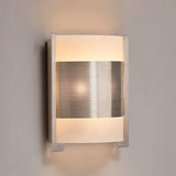 2-Light Brushed Nickel Wall Sconce, White Glass shade, Dimension: W10"xH11.75"xE4"