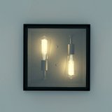2-Light Outdoor Ceiling Lights Black Outdoor Flushmount - 12.2"L x 12.2"W x 5.98"H