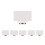 2-Light, Wall Sconce for Bedroom with 2 Switch, 2 USB, 2 Type C & 1 Outlet, White Fabric / Acrylic Shade, Wall Mounted Lamps for Hotel, Corridor and Restaurant