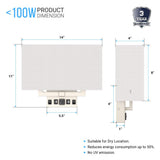 2-Light, Wall Sconce for Bedroom with 2 Switch, 2 USB, 2 Type C & 1 Outlet, White Fabric / Acrylic Shade, Wall Mounted Lamps for Hotel, Corridor and Restaurant