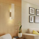 2-Lights, Decorative Wall Sconce with Frosted Glass Diffuser, Dimension W 5 x H 20 x E 3.5 Inch