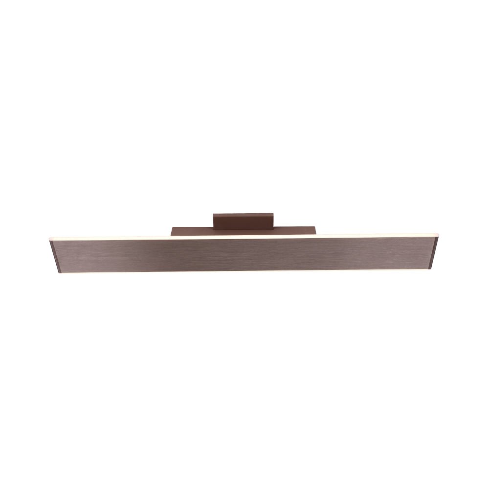 2-Lights, Indoor Rectangular Wall Sconce with Brushed brown Body Finish, 3000K, Dimmable