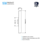 2-Lights, Indoor Rectangular Wall Sconce with Brushed brown Body Finish, 3000K, Dimmable