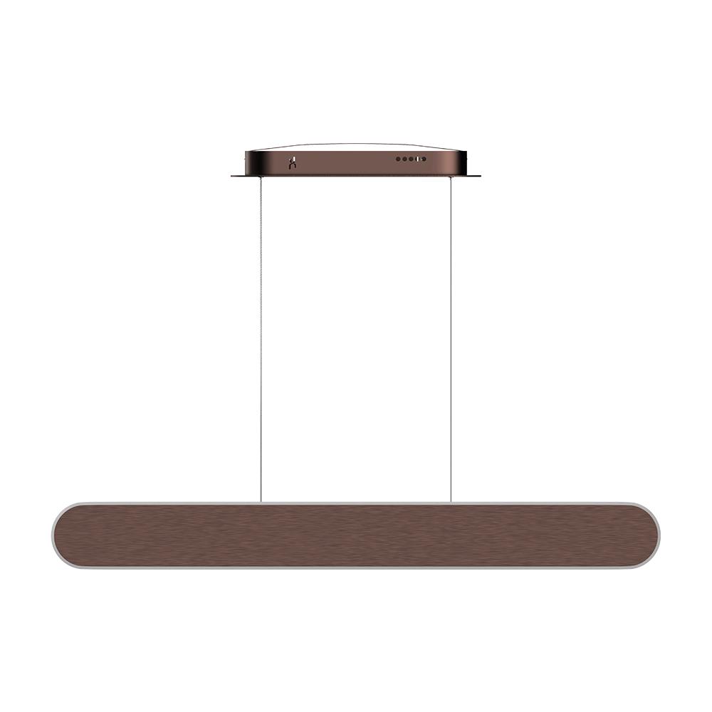 2-Lights, LED Linear Suspension Light, Pendant Mounting, 40W, 3000K, 2000LM, Brushed brown Body Finish, Dimmable