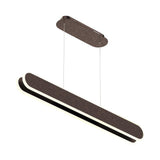 2-Lights, LED Linear Suspension Light, Pendant Mounting, 40W, 3000K, 2000LM, Brushed brown Body Finish, Dimmable