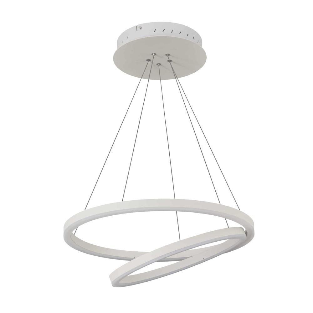 2-Ring, Circular LED Chandelier, 60W, 3000K, 2800LM, Dimmable, 5 Years Warranty