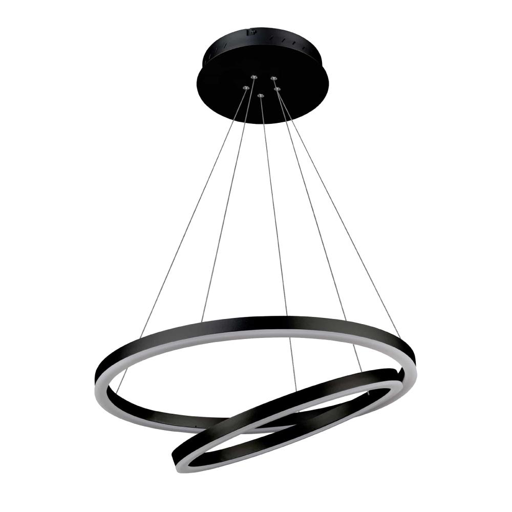 2-Ring, Circular LED Chandelier, 60W, 3000K, 2800LM, Dimmable, 5 Years Warranty