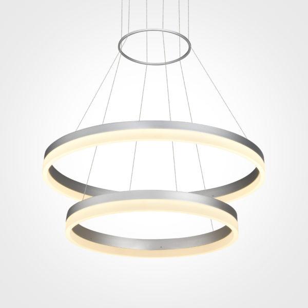 2-Ring, Modern LED Chandelier, 78W, 120V, 3000K, 3985LM, Dimmable