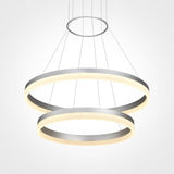 2-Ring, Modern LED Chandelier, 78W, 120V, 3000K, 3985LM, Dimmable