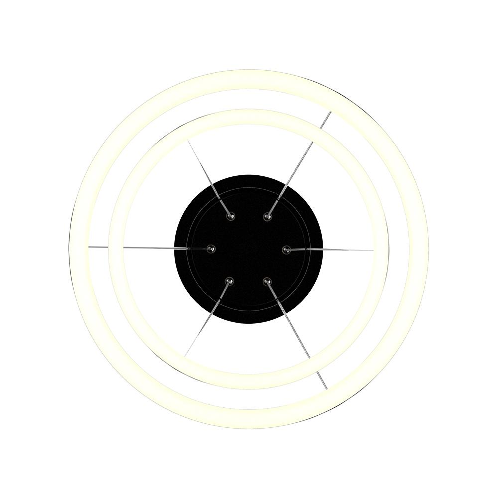 2-Ring, Modern LED Chandelier, 78W, 120V, 3000K, 3985LM, Dimmable