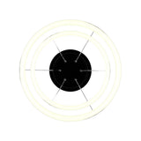 2-Ring, Modern LED Chandelier, 78W, 120V, 3000K, 3985LM, Dimmable