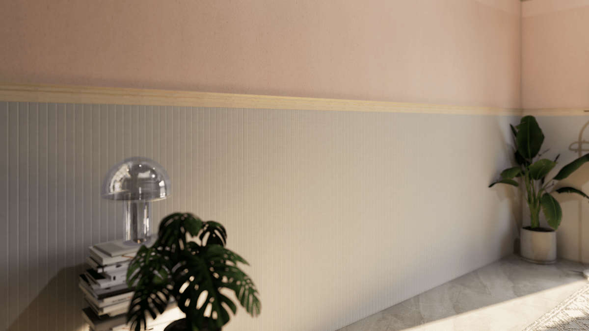 2 X 12 In Serene Ivory Polished Limestone Chairrail