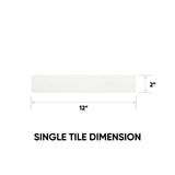 2 x 12 in. Soho Canvas White Glossy Pressed Glazed Ceramic Wall Tile
