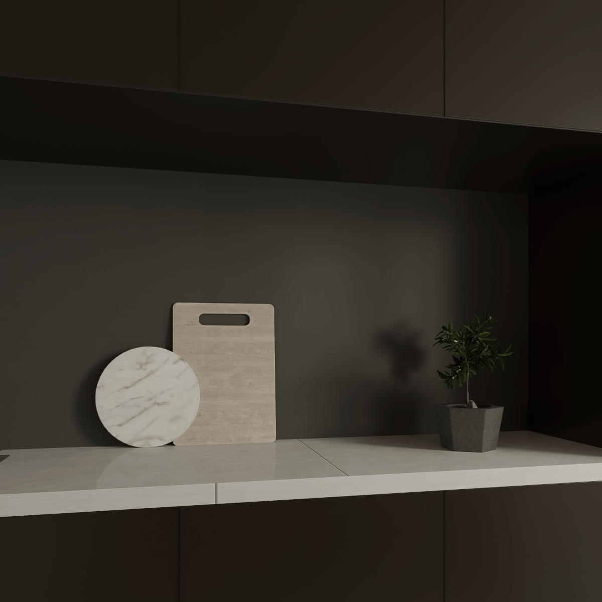 2 X 12 In Soho Retro Black Dark Colors Matte Pressed Glazed Ceramic