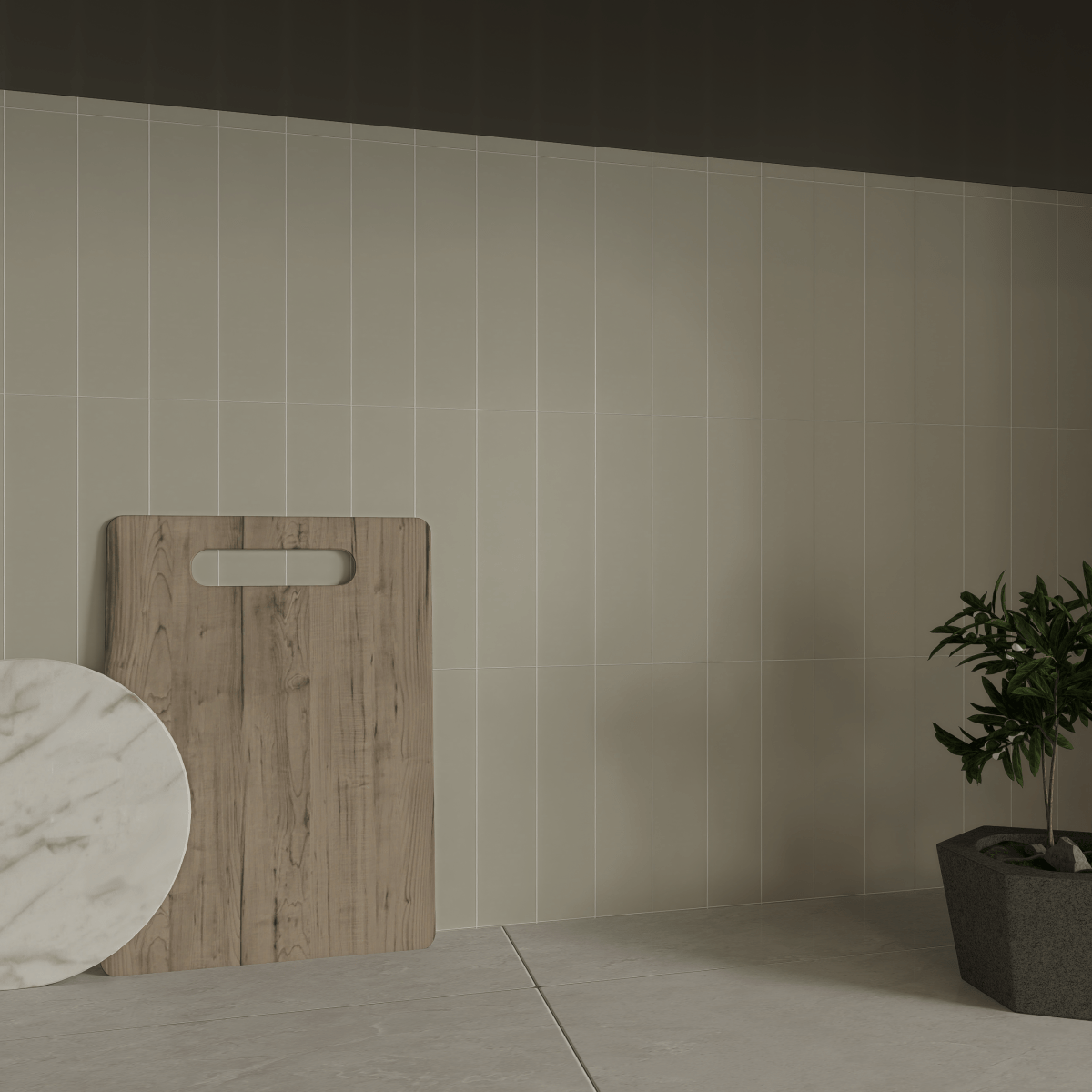 2 X 12 In Soho Soft Sage Dark Colors Matte Pressed Glazed Ceramic