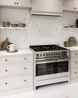 2" X 2" Calacatta Gold Hexagon Polished Mosaic Tile